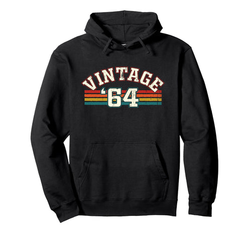 1964 Birth Year Birthday Rainbow Lines Hoodie - Streetwear Style Men Women - T-Shirt, Sweatshirt, Hoodie