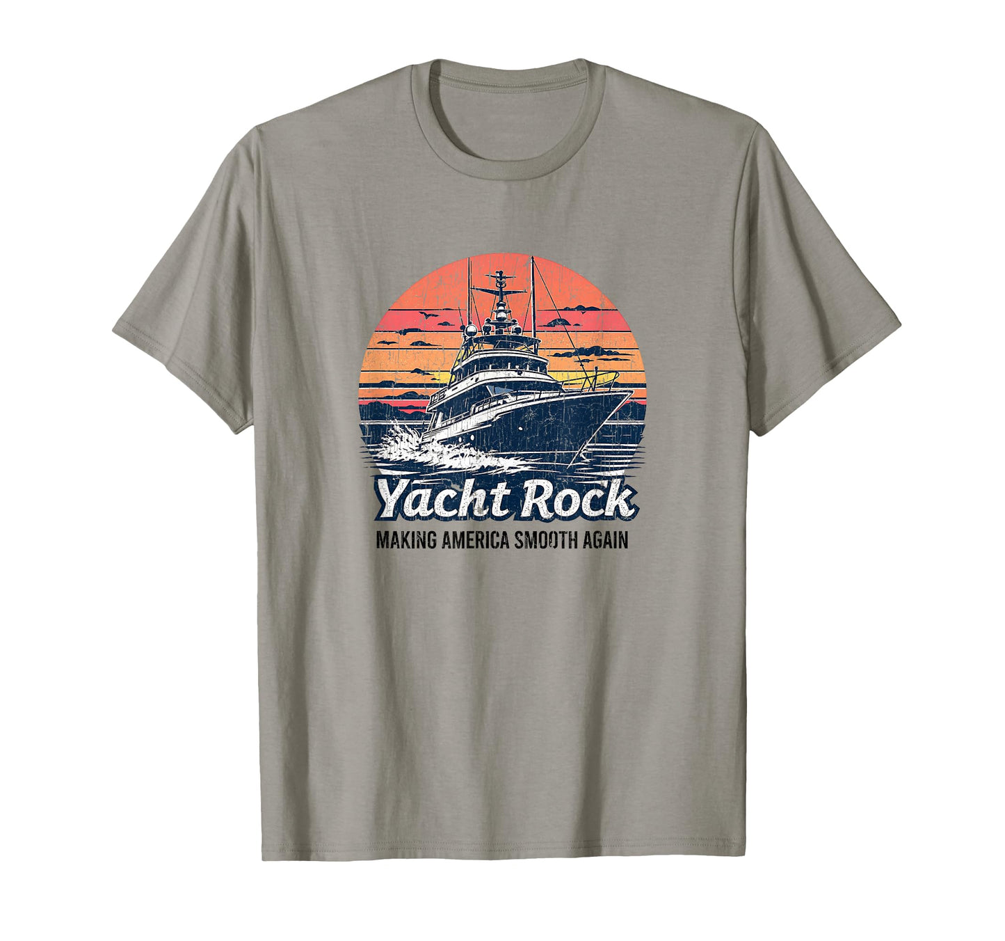 Yacht Rock Party Boat Drinking Faded T-Shirt - Fun Novelty Design Unisex - T-Shirt, Sweatshirt, Hoodie