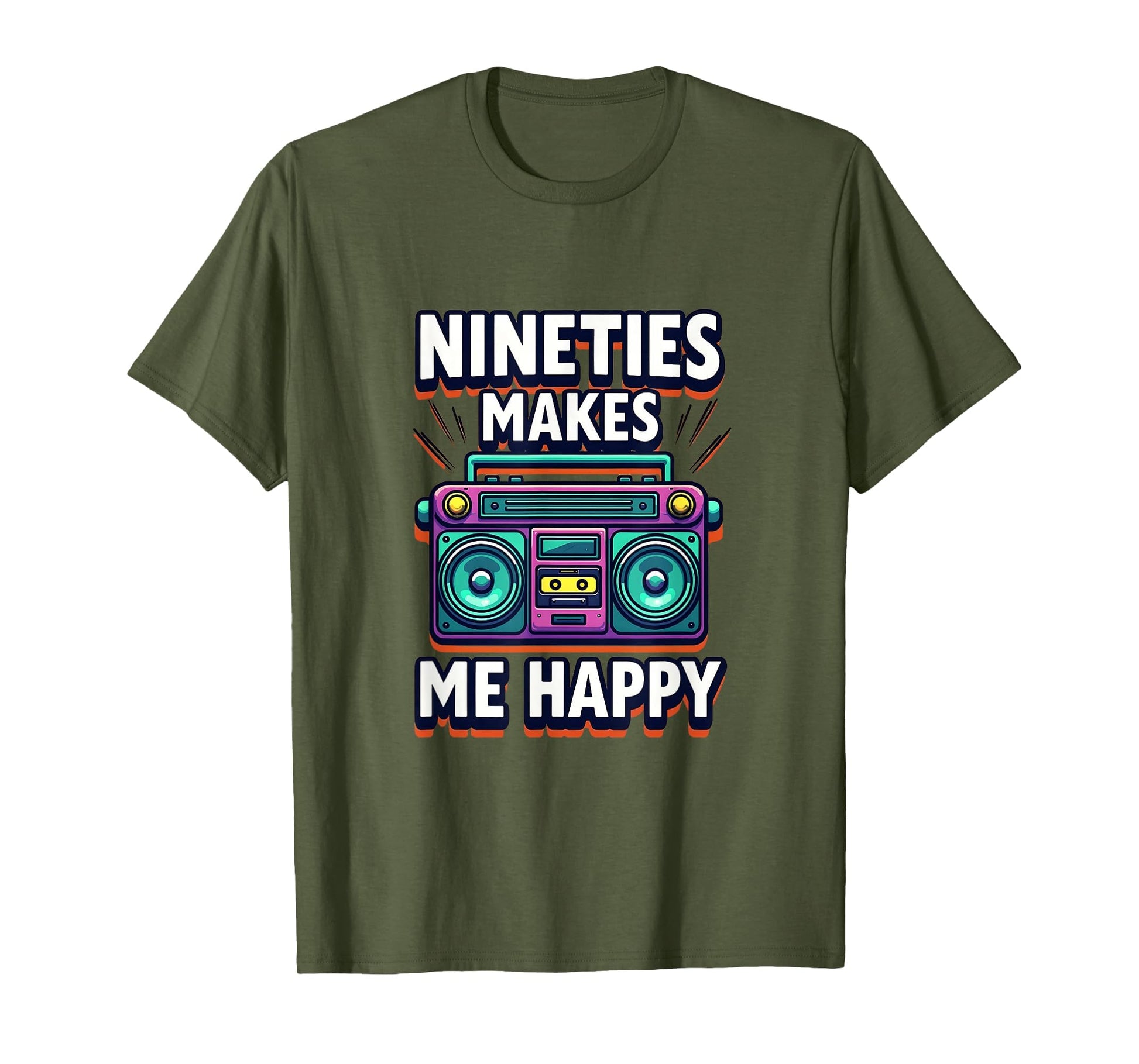 Nineties Makes Me Happy 90S T-Shirt - Unique Graphic Men Women - T-Shirt, Sweatshirt, Hoodie