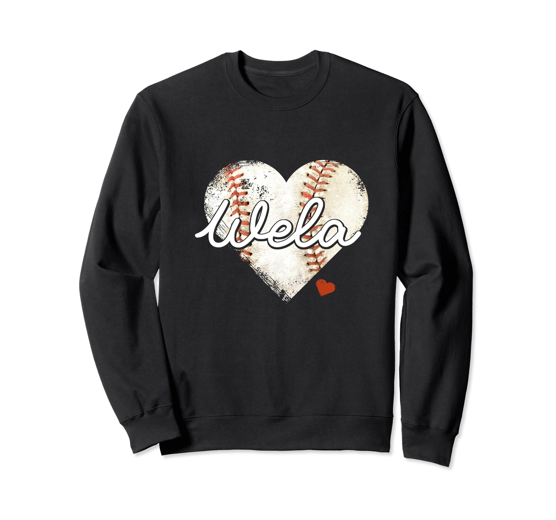 Baseball Wela Heart Baseball Sweatshirt - Minimalist Print Men Women - T-Shirt, Sweatshirt, Hoodie