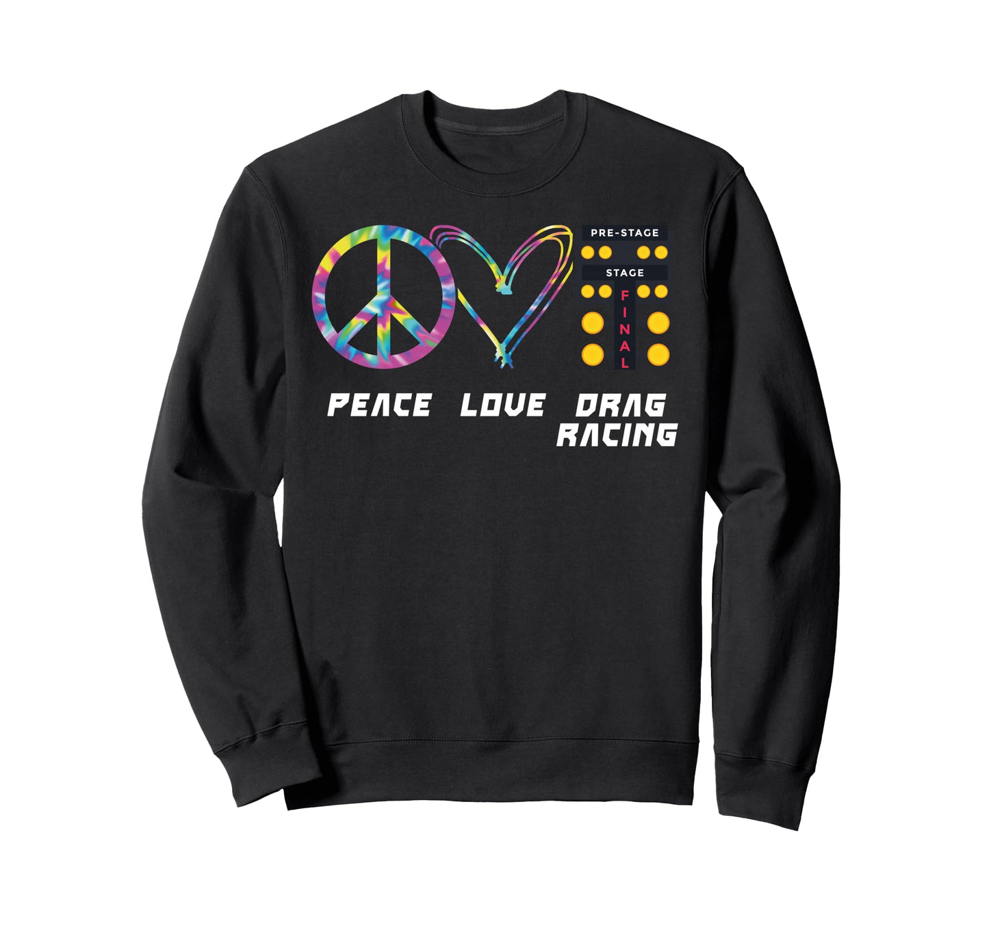 Drag Racing Race Car Tie Dye Sweatshirt - Casual Everyday Wear Unisex - T-Shirt, Sweatshirt, Hoodie