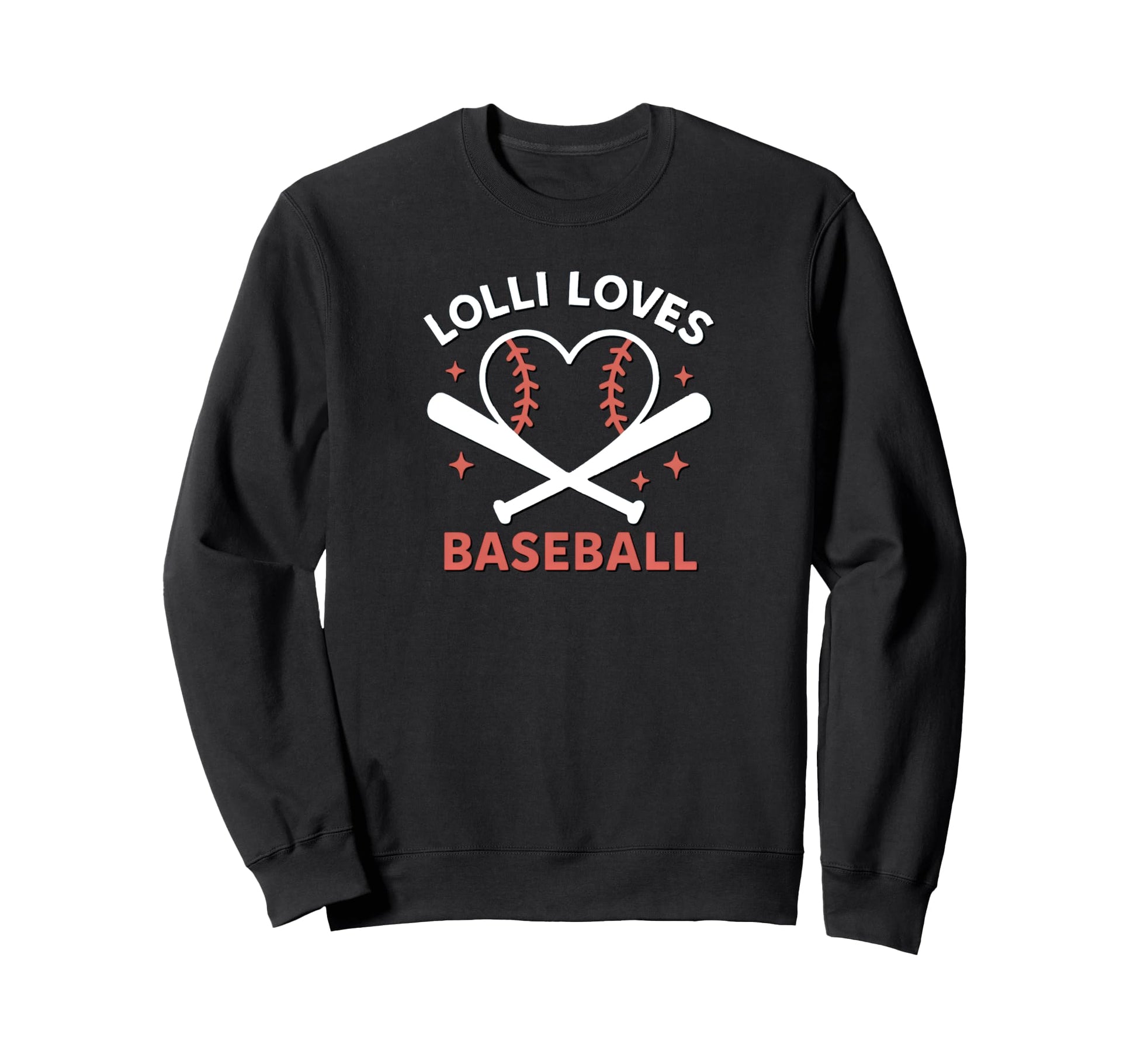 Lolli Loves Baseball Baseball Sweatshirt - Streetwear Style Men Women - T-Shirt, Sweatshirt, Hoodie