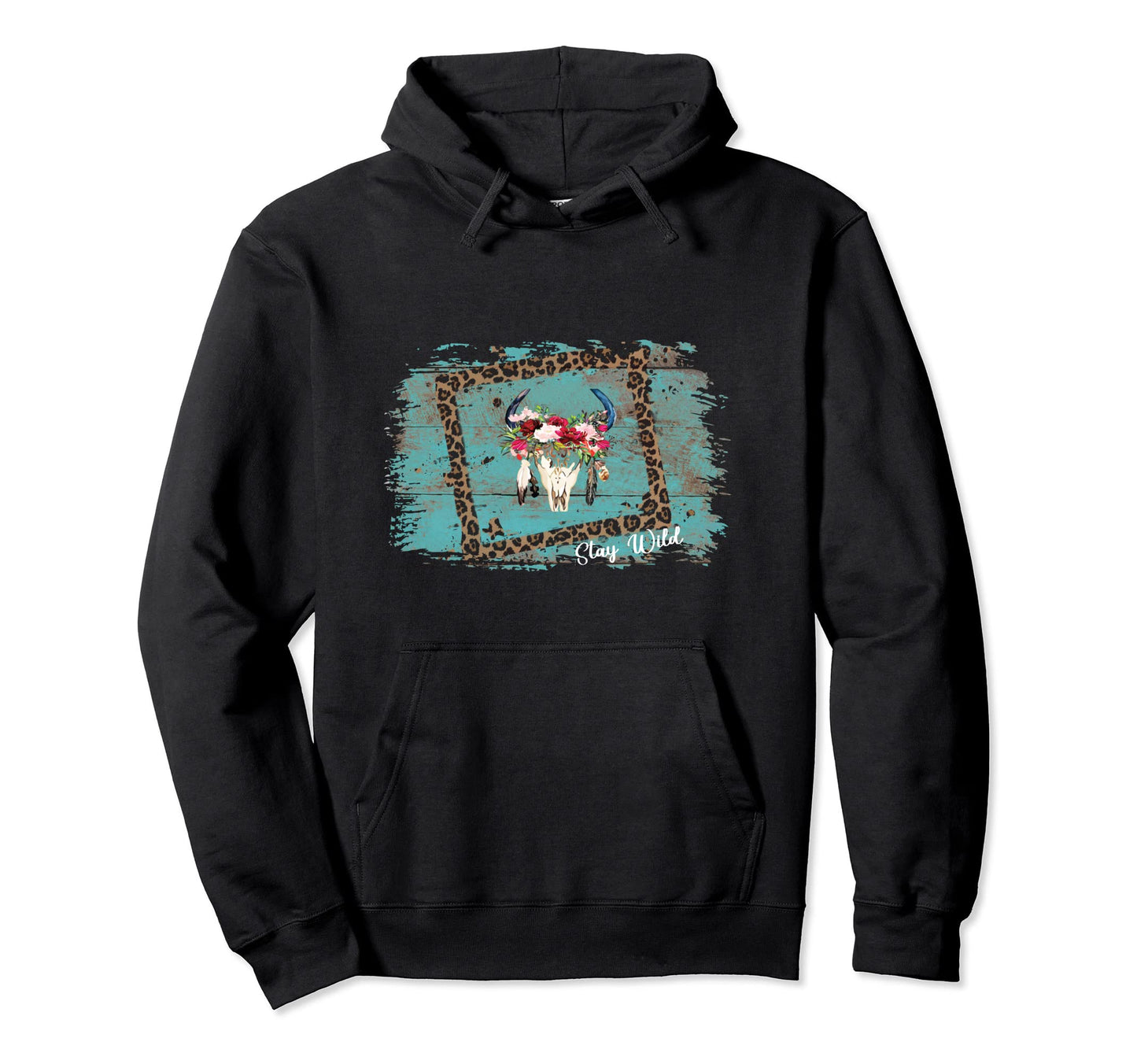 Western Turquoise Distressed Cowgirl Hoodie - Streetwear Style for Adults - T-Shirt, Sweatshirt, Hoodie