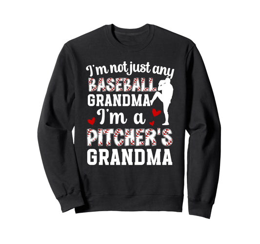 Im Baseball Pitcher Grandma Sweatshirt - Minimalist Print Men Women - T-Shirt, Sweatshirt, Hoodie