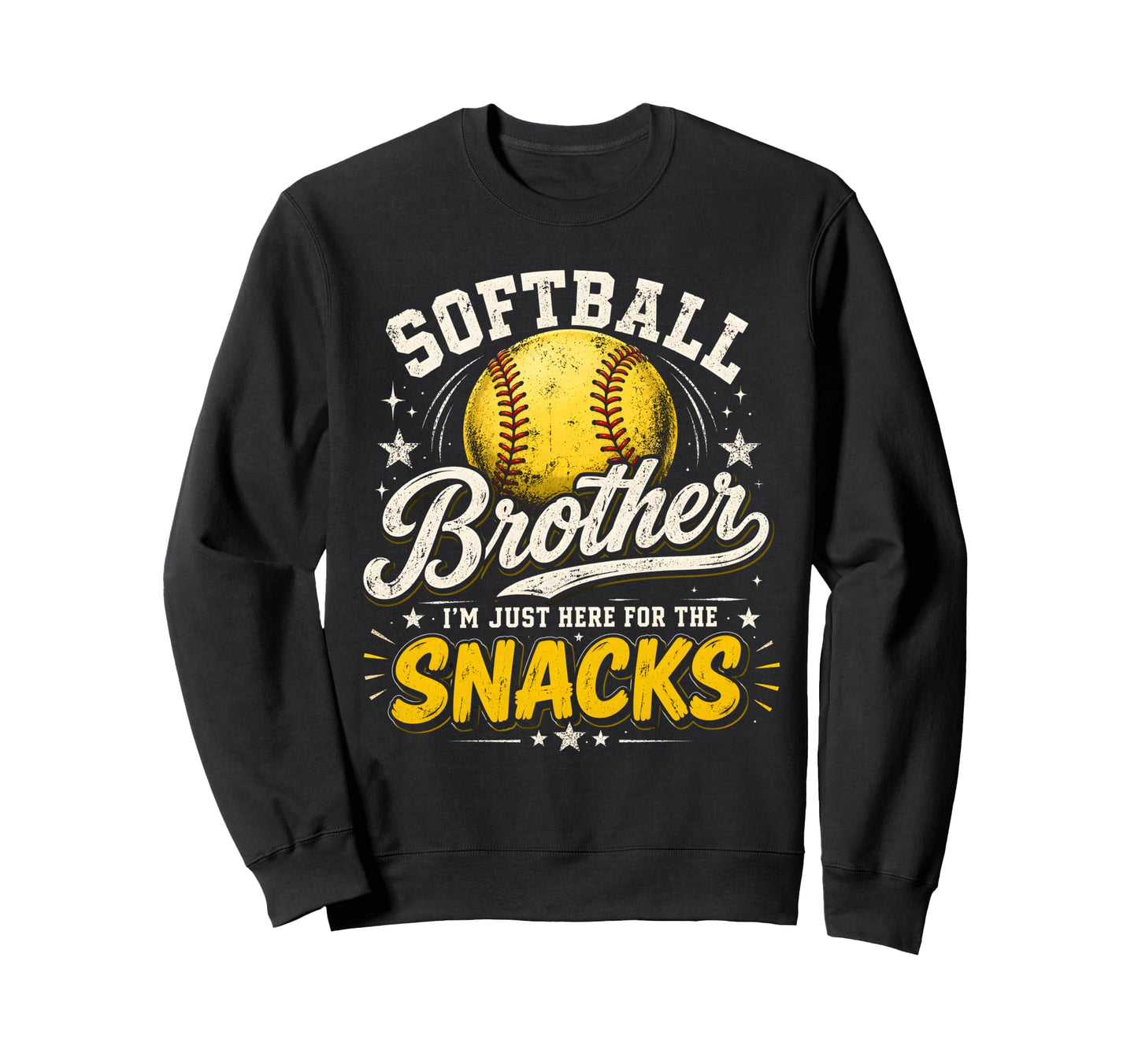 Softball Brother Im Just Here Sweatshirt - Aesthetic Graphic for Adults - T-Shirt, Sweatshirt, Hoodie