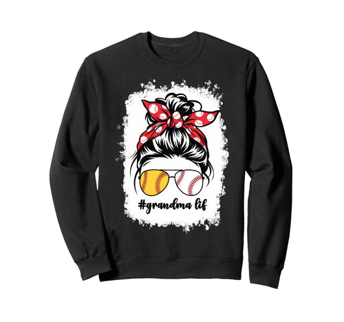Half Softball And Baseball Grandma Sweatshirt - Custom Art Print Unisex - T-Shirt, Sweatshirt, Hoodie