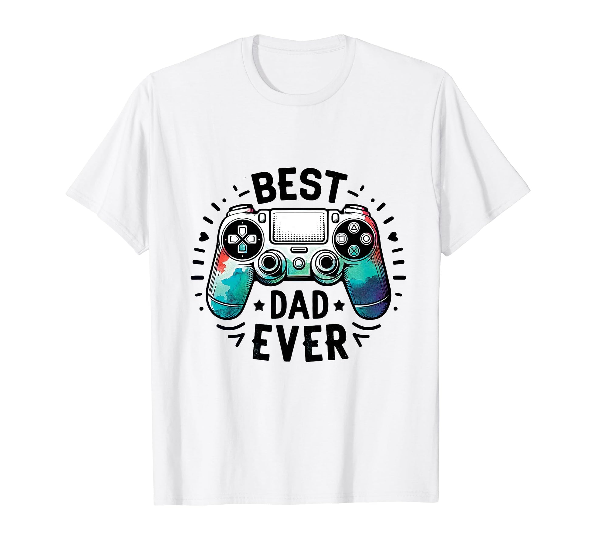 Best Dad Ever Gaming Fathers Day Gamer T-Shirt - Minimalist Print Unisex - T-Shirt, Sweatshirt, Hoodie