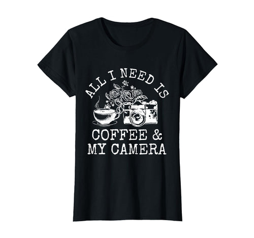 Photographer Coffee Camera Camera Funny T-Shirt - Minimalist Print Unisex - T-Shirt, Sweatshirt, Hoodie