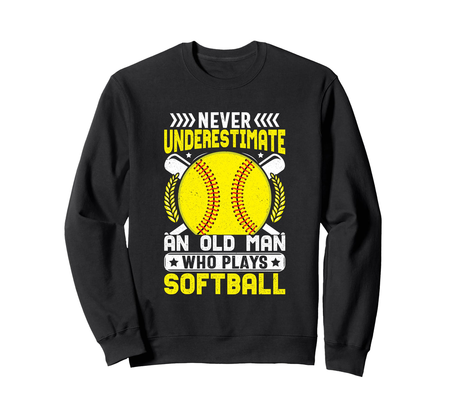 Never Underestimate Power Softball Sweatshirt - Trendy Graphic for Adults - T-Shirt, Sweatshirt, Hoodie