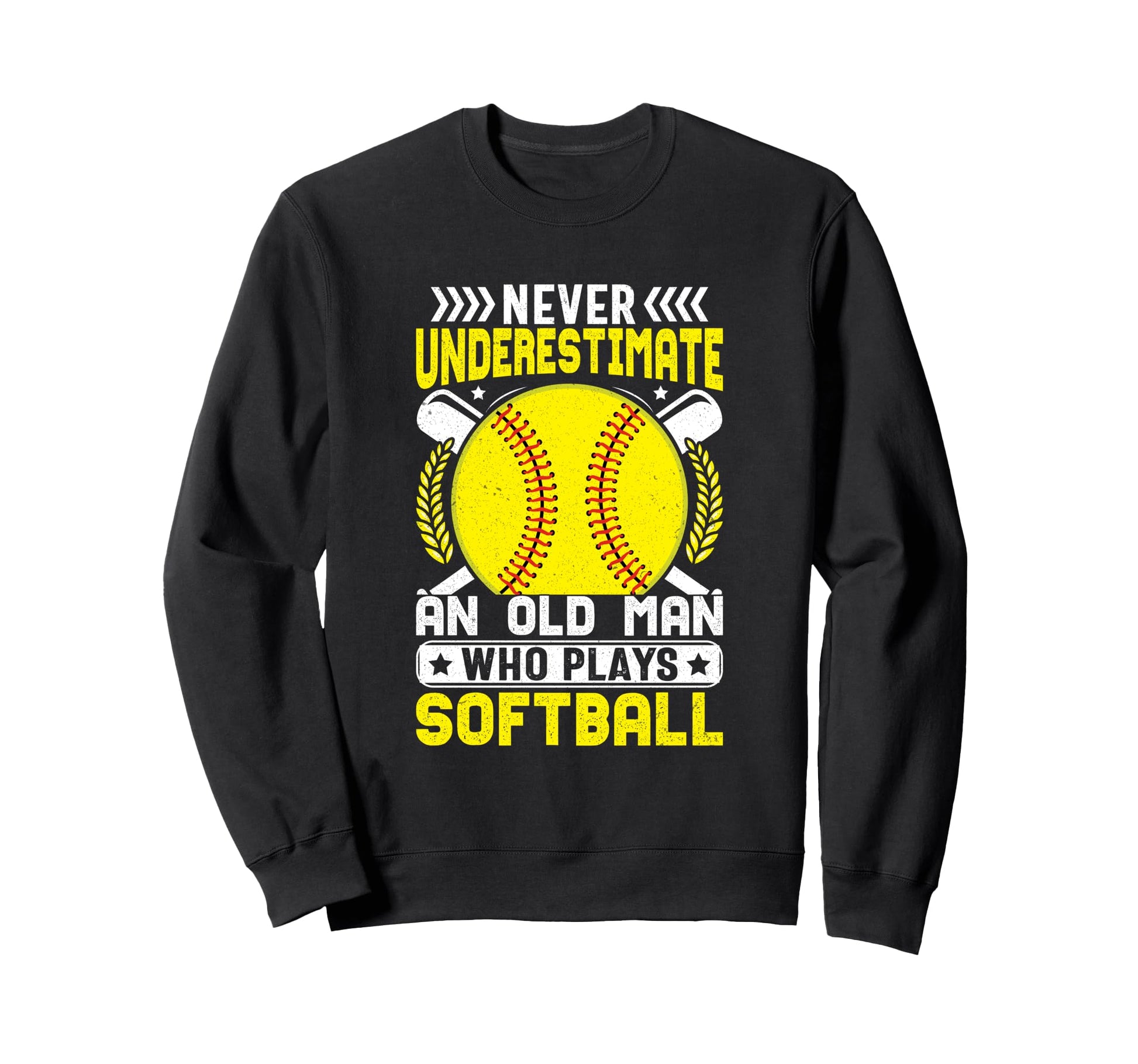 Never Underestimate Power Softball Sweatshirt - Trendy Graphic for Adults - T-Shirt, Sweatshirt, Hoodie