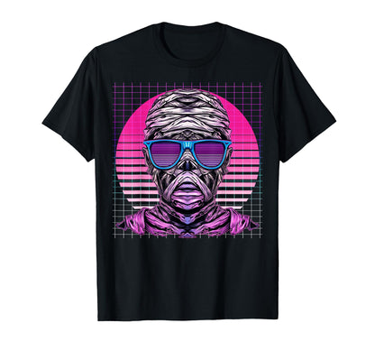 Mummy Sunglasses Halloween Vaporwave T-Shirt - Custom Art Print for Adults - T-Shirt, Sweatshirt, Hoodie