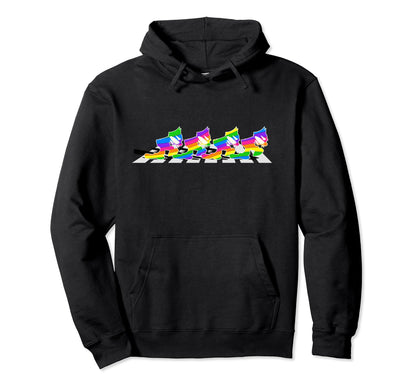 Felix Cat Cartoon Walking London Road Hoodie - Unique Graphic for Adults - T-Shirt, Sweatshirt, Hoodie