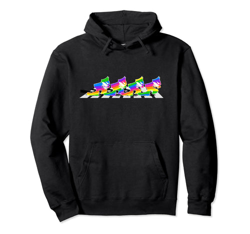 Felix Cat Cartoon Walking London Road Hoodie - Unique Graphic for Adults - T-Shirt, Sweatshirt, Hoodie