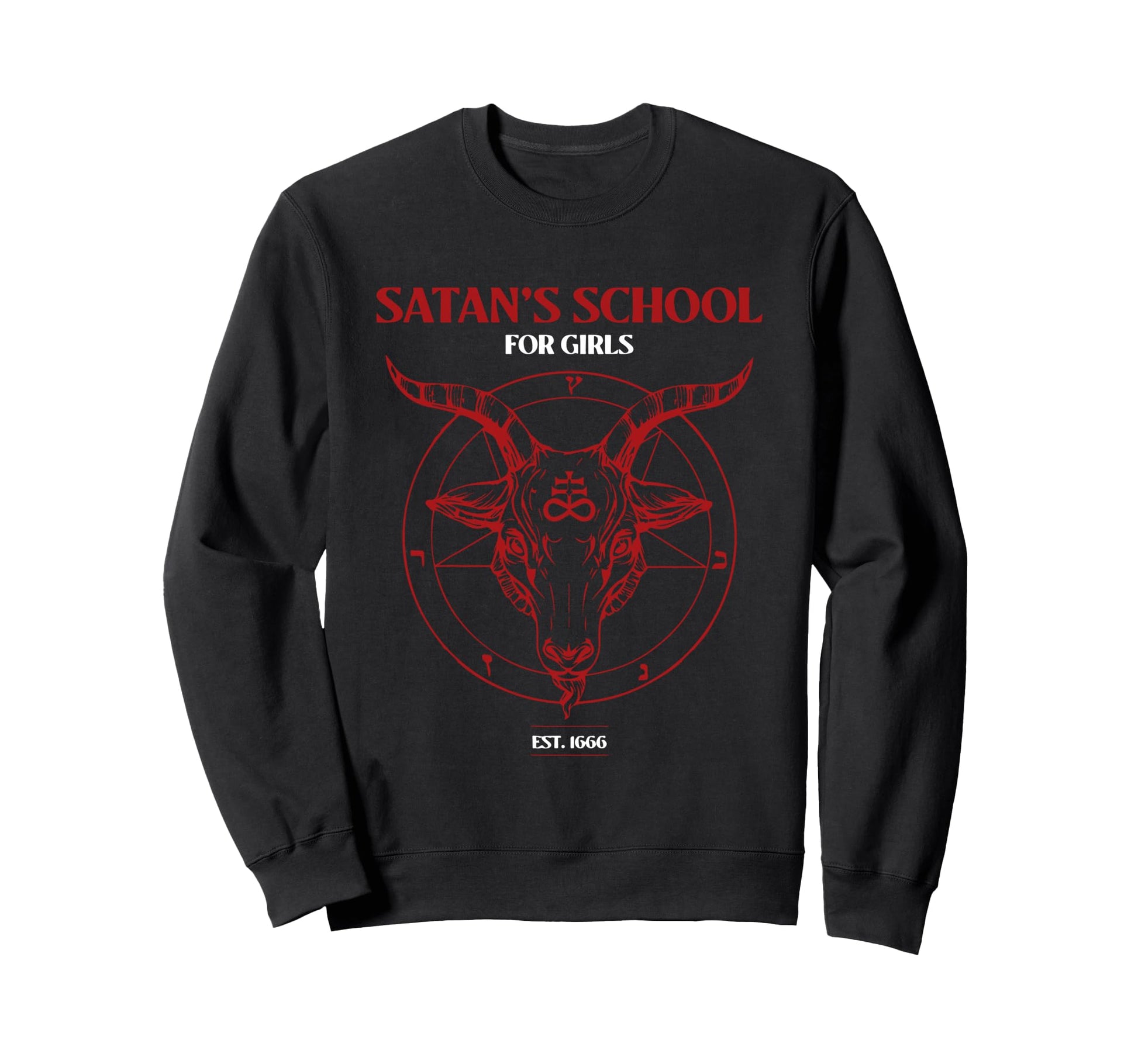 Satans School Baphomet Mallgoth Sadgirl Sweatshirt - Unique Graphic Unisex - T-Shirt, Sweatshirt, Hoodie