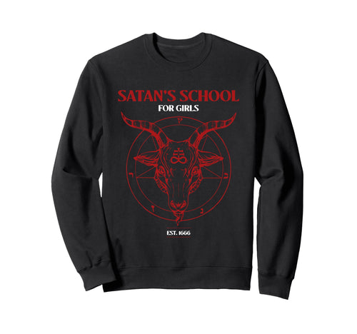 Satans School Baphomet Mallgoth Sadgirl Sweatshirt - Unique Graphic Unisex - T-Shirt, Sweatshirt, Hoodie