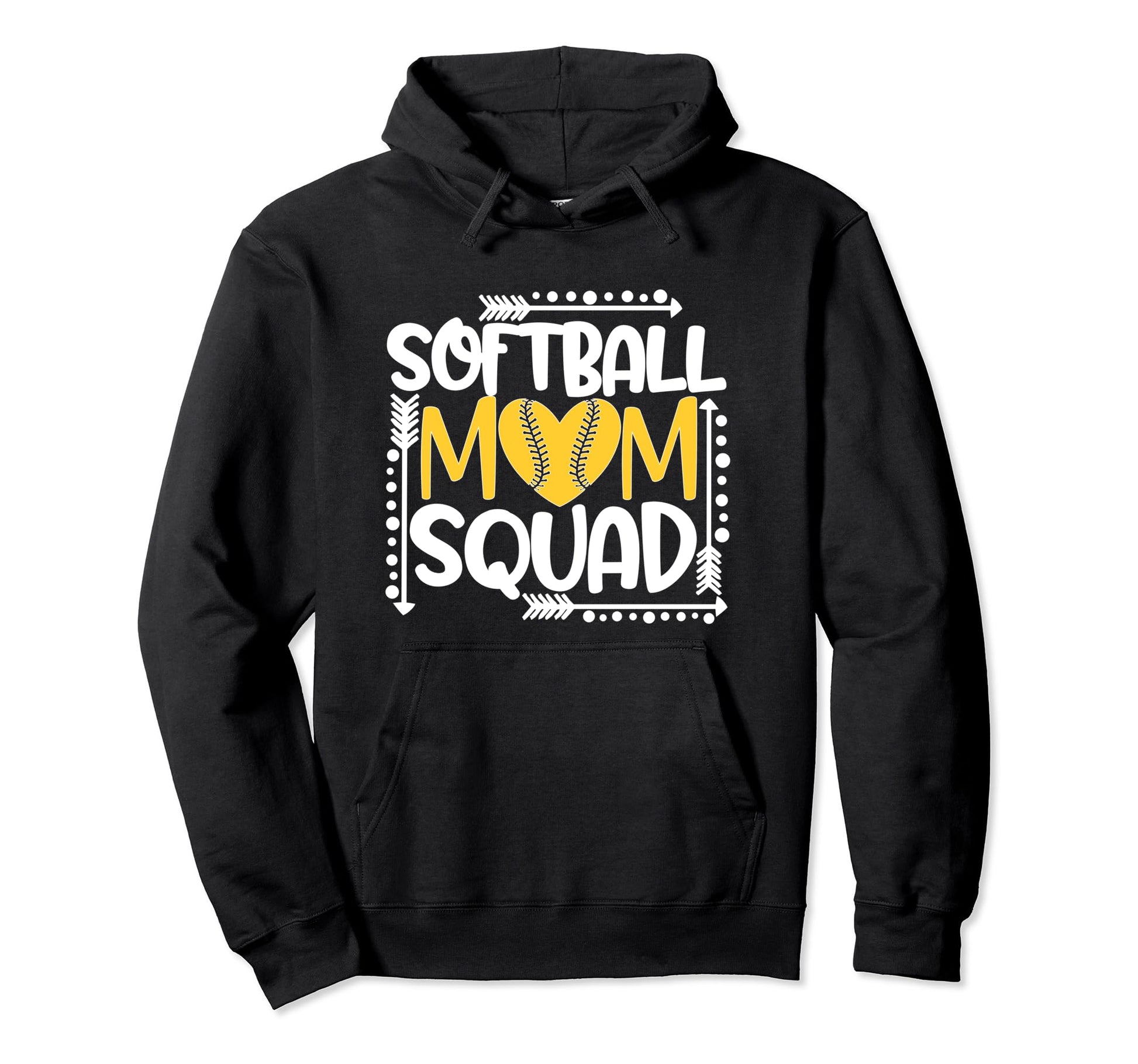 Softball Mom Squad Parent Support Hoodie - Casual Everyday Wear for Adults - T-Shirt, Sweatshirt, Hoodie