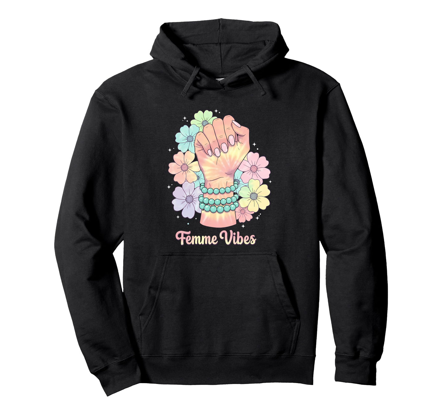Femme Vibes Aesthetic Feminist Pastel Hoodie - Aesthetic Graphic Unisex - T-Shirt, Sweatshirt, Hoodie