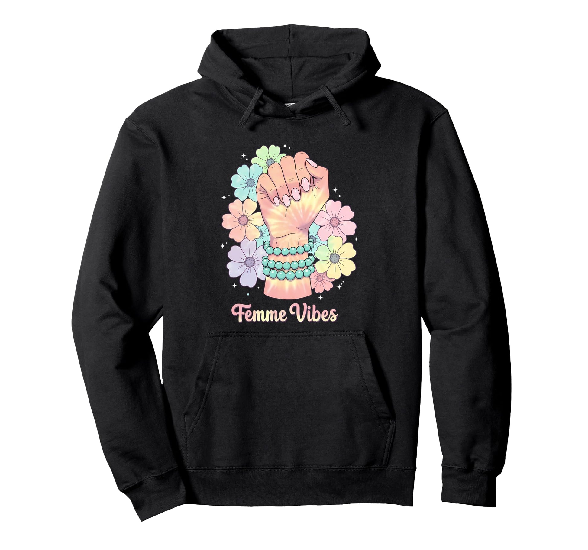 Femme Vibes Aesthetic Feminist Pastel Hoodie - Aesthetic Graphic Unisex - T-Shirt, Sweatshirt, Hoodie