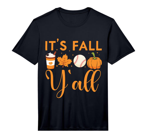 Its Fall Yall Pumpkin Leaf Latte T-Shirt - Fun Novelty Design for Adults - T-Shirt, Sweatshirt, Hoodie
