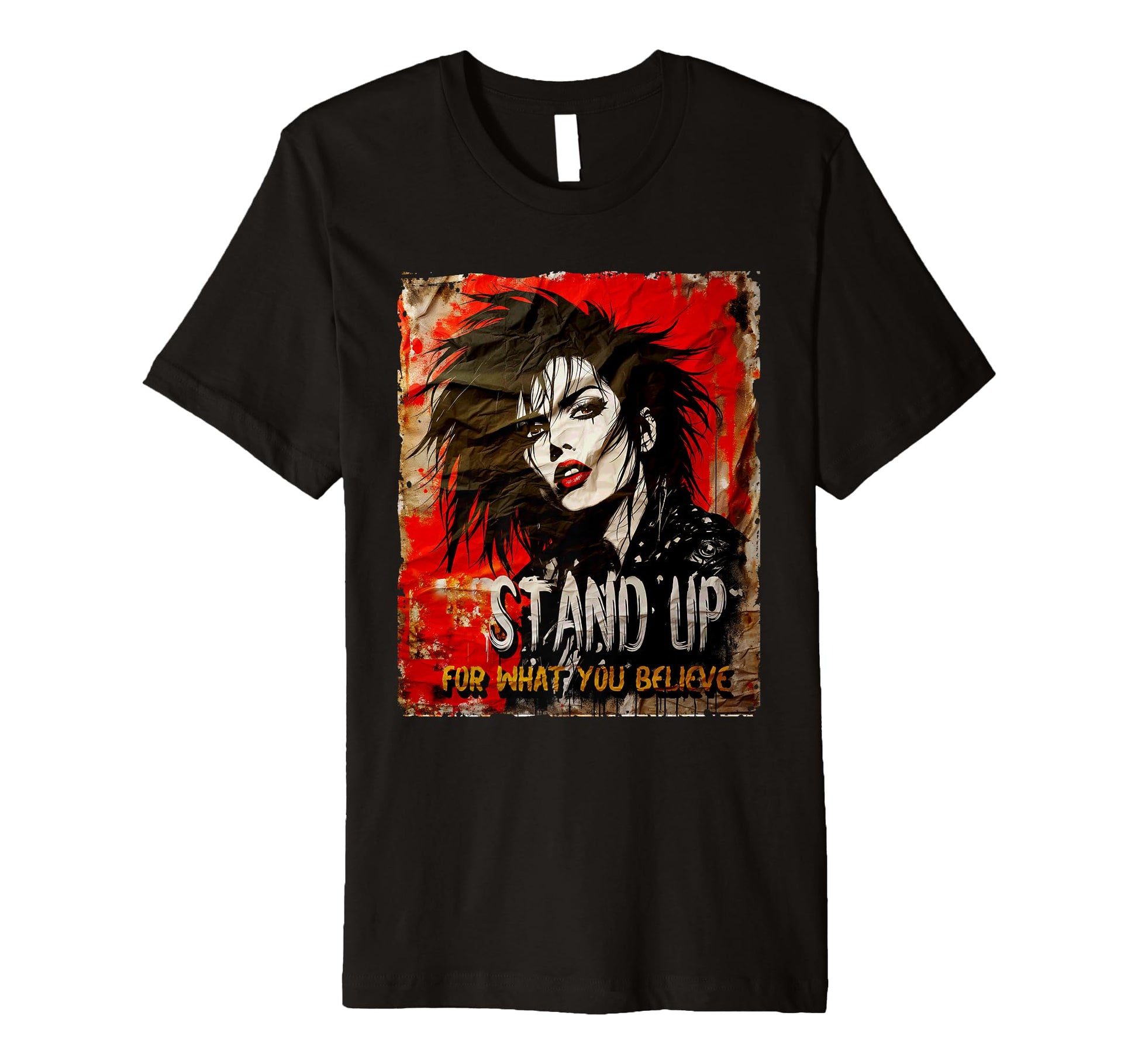 Punk 90S Grunge Distressed Street Art T-Shirt - Fun Novelty Design Unisex - T-Shirt, Sweatshirt, Hoodie