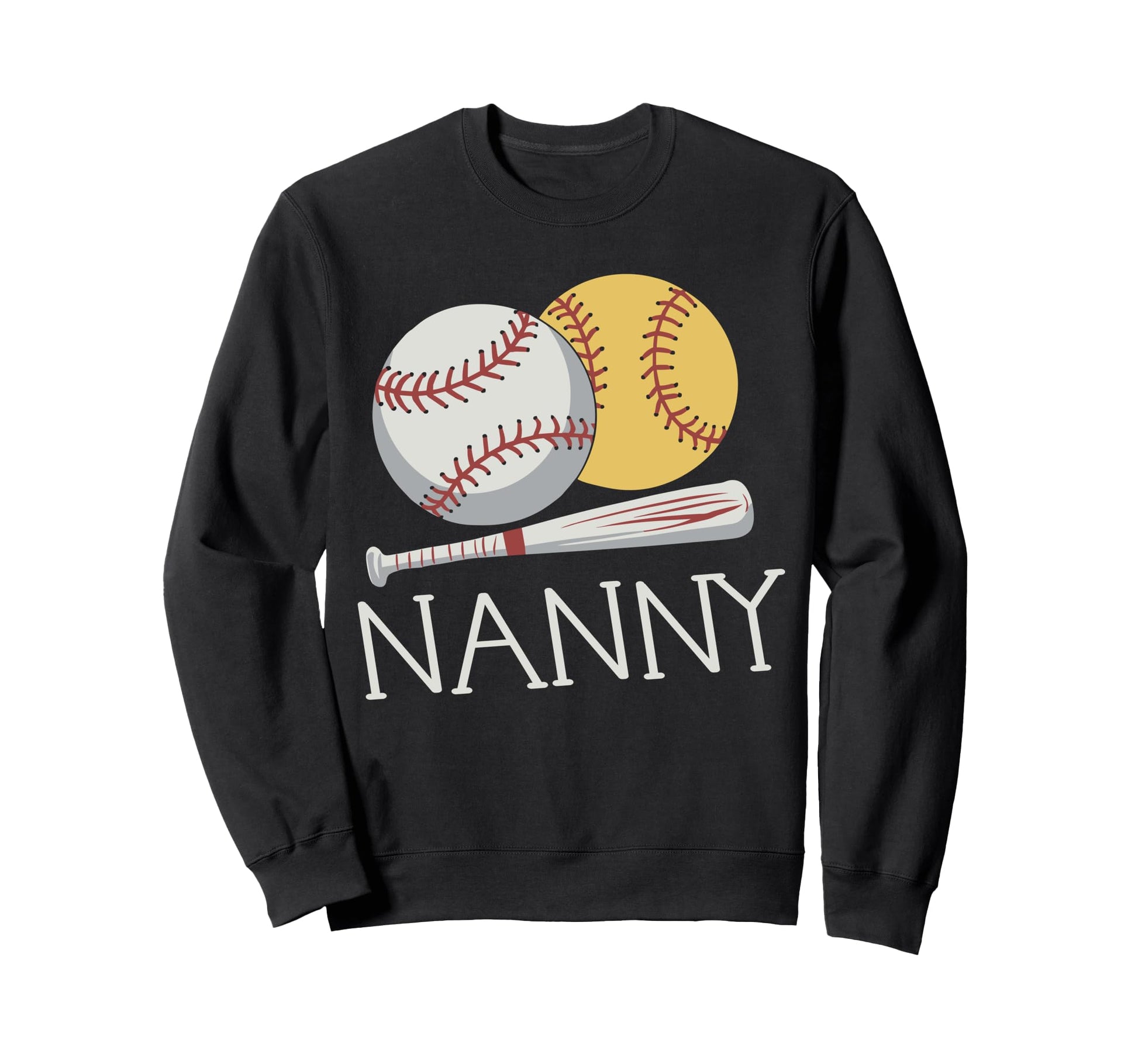 Baseball Softball Nanny Ball Nanny Sweatshirt - Custom Art Print for Adults - T-Shirt, Sweatshirt, Hoodie