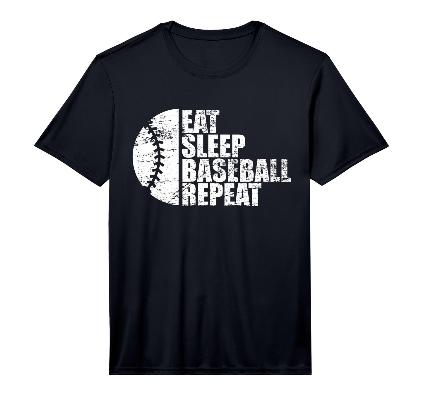 Eat Sleep Baseball Repeat Funny Bat T-Shirt - Aesthetic Graphic for Adults - T-Shirt, Sweatshirt, Hoodie