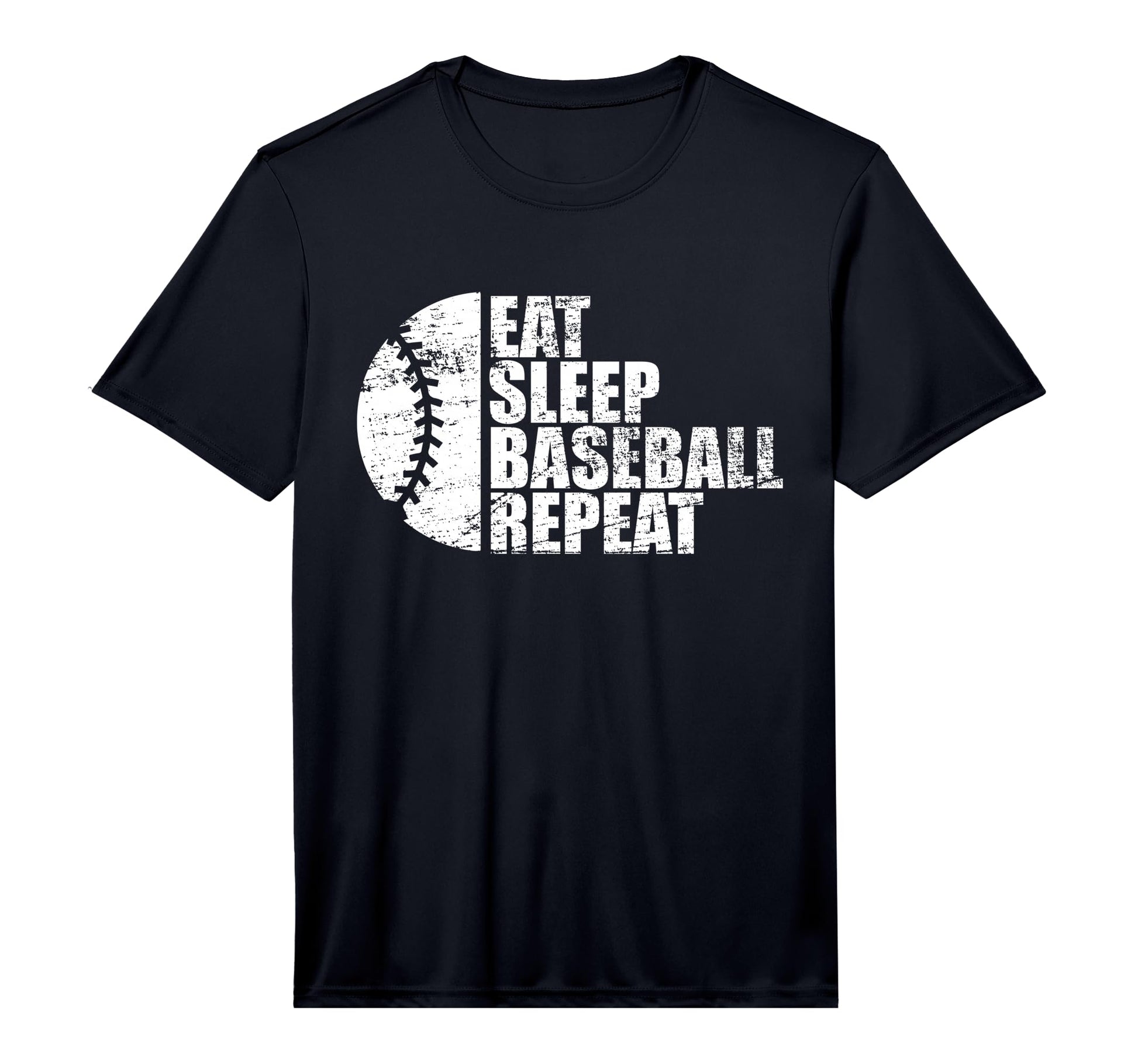 Eat Sleep Baseball Repeat Funny Bat T-Shirt - Aesthetic Graphic for Adults - T-Shirt, Sweatshirt, Hoodie