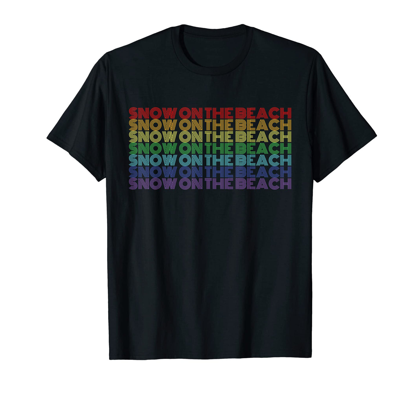 Snow Beach Rainbow Gift Music Fan T-Shirt - Graphic Print for Adults - T-Shirt, Sweatshirt, Hoodie