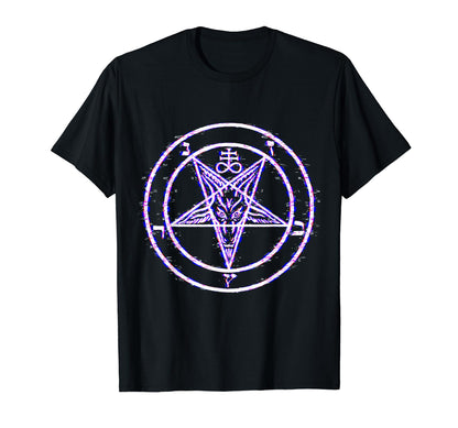 Satan Pentagram Baphomet Vaporwave T-Shirt - Aesthetic Graphic Unisex - T-Shirt, Sweatshirt, Hoodie