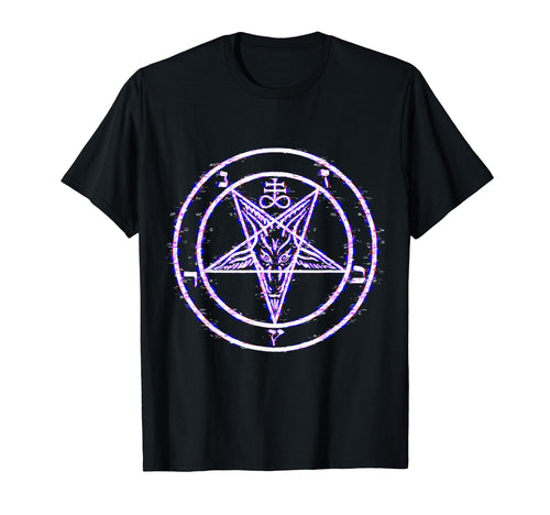 Satan Pentagram Baphomet Vaporwave T-Shirt - Aesthetic Graphic Unisex - T-Shirt, Sweatshirt, Hoodie