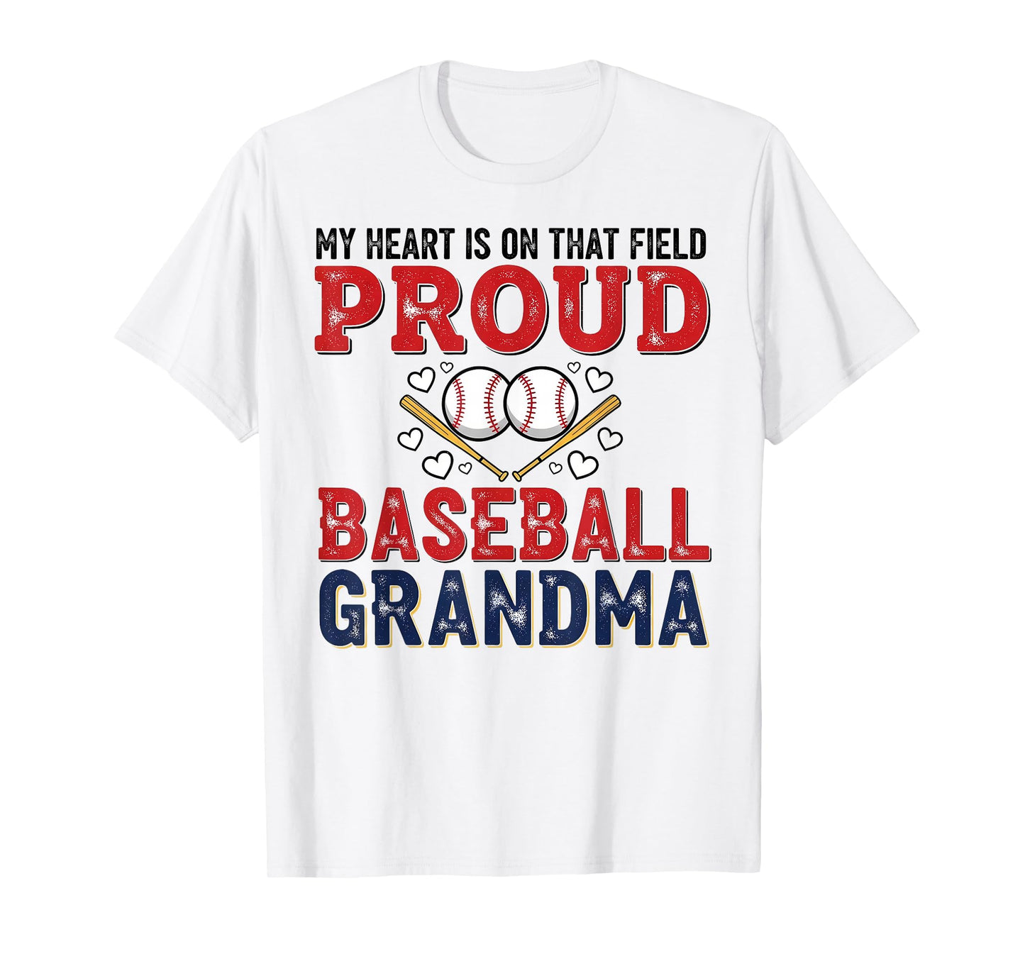 Proud Baseball Grandma Supporting T-Shirt - Trendy Graphic for Adults - T-Shirt, Sweatshirt, Hoodie