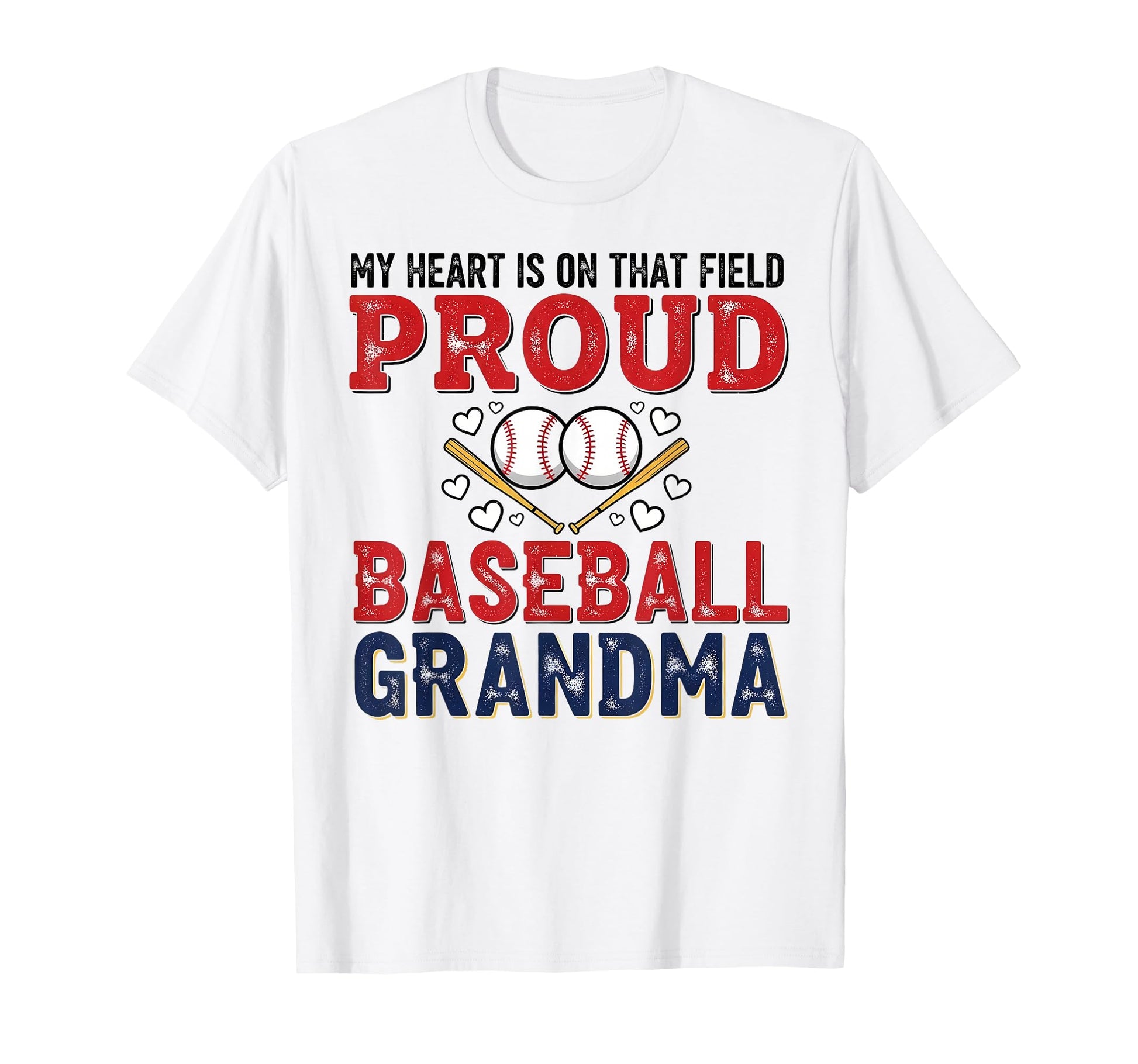Proud Baseball Grandma Supporting T-Shirt - Trendy Graphic for Adults - T-Shirt, Sweatshirt, Hoodie