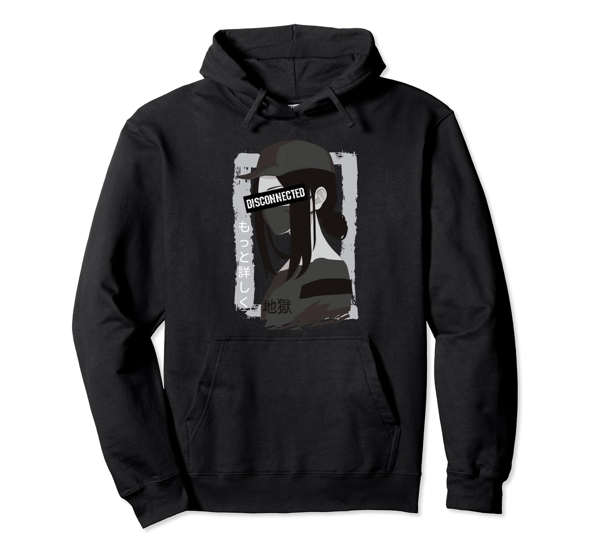 Vaporwave Aesthetic Disconnected Anime Sad Hoodie - Novelty Apparel Unisex - T-Shirt, Sweatshirt, Hoodie