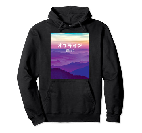 Vaporwave Art Cyber Punk Offline Hoodie - Casual Everyday Wear Men Women - T-Shirt, Sweatshirt, Hoodie
