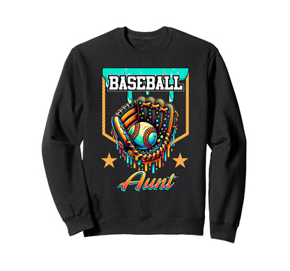 Baseball Drip Baseball Aunt Ice Sweatshirt - Novelty Apparel for Adults - T-Shirt, Sweatshirt, Hoodie
