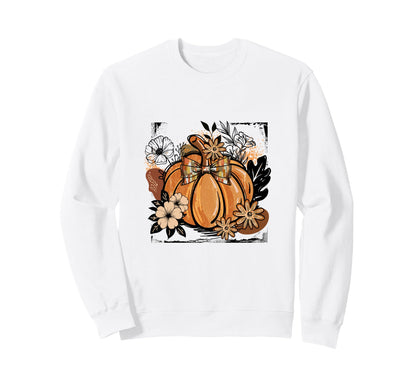 Coquette Halloween Fall Pumpkin Sweatshirt - Aesthetic Graphic Unisex - T-Shirt, Sweatshirt, Hoodie