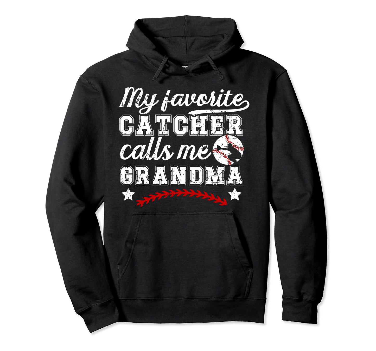 My Favorite Baseball Catcher Grandma Hoodie - Aesthetic Graphic Men Women - T-Shirt, Sweatshirt, Hoodie