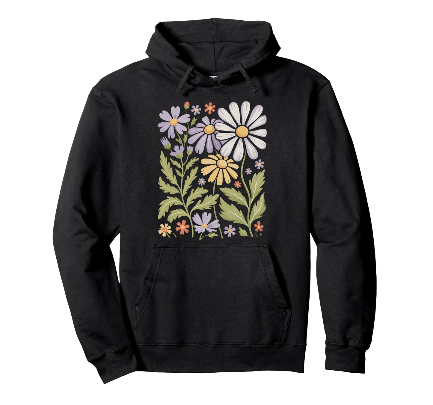 Wildflowers Flowers Pattern Summer Hoodie - Unique Graphic for Adults - T-Shirt, Sweatshirt, Hoodie