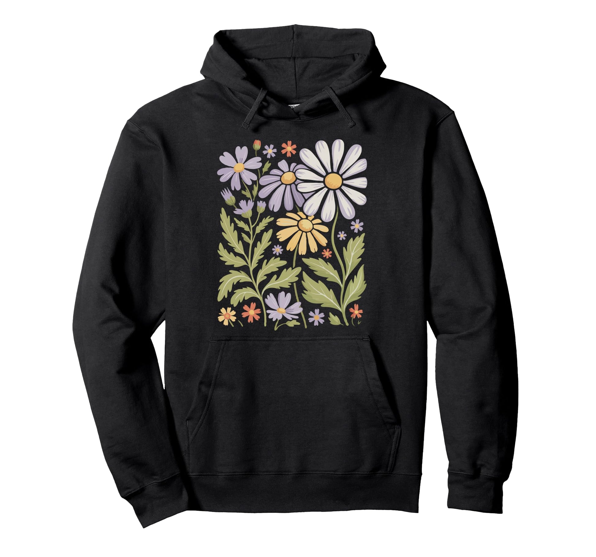 Wildflowers Flowers Pattern Summer Hoodie - Unique Graphic for Adults - T-Shirt, Sweatshirt, Hoodie