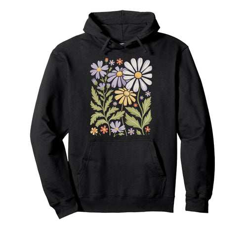 Wildflowers Flowers Pattern Summer Hoodie - Unique Graphic for Adults - T-Shirt, Sweatshirt, Hoodie