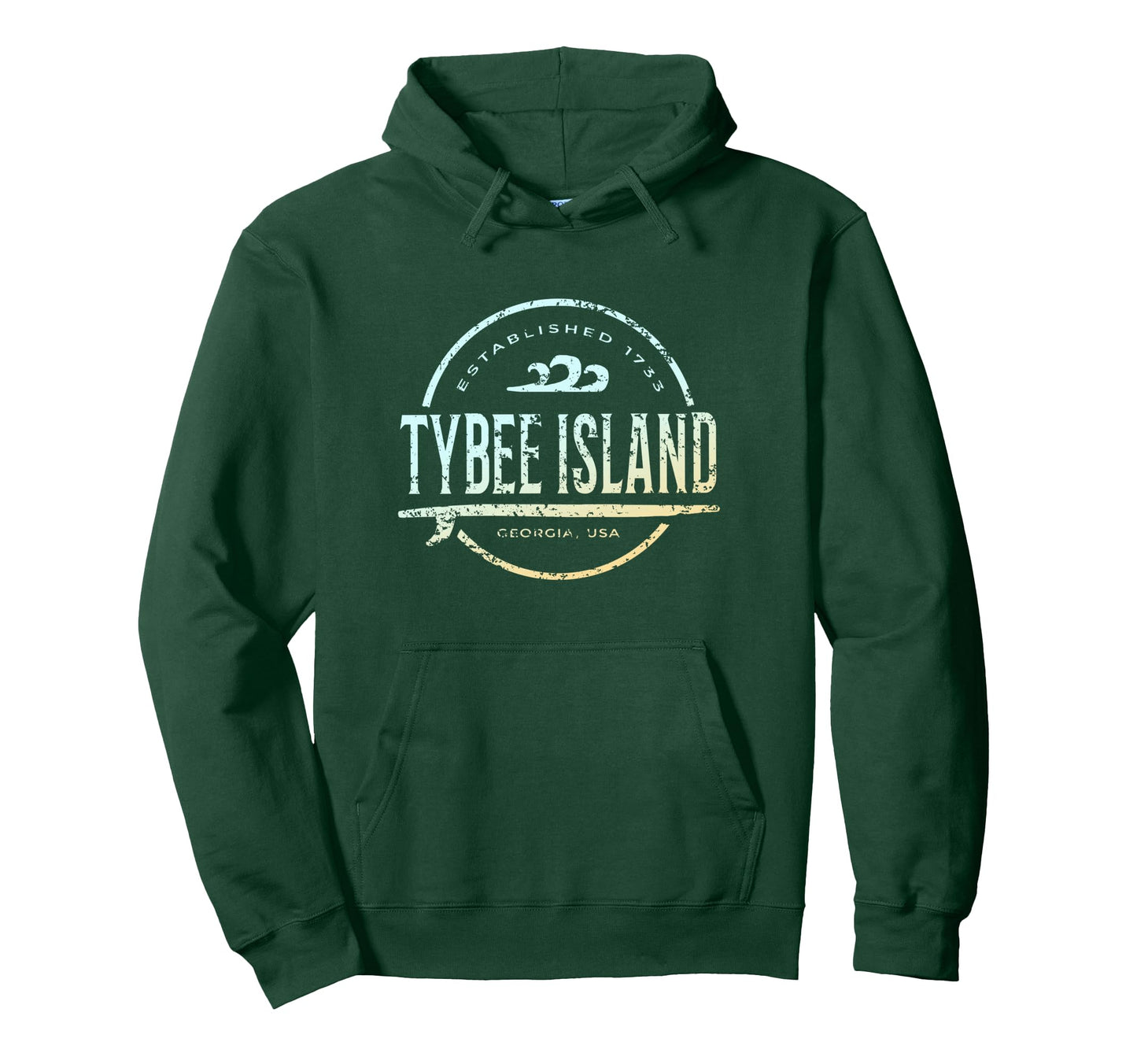Tybee Island Tybee Island Georgia Surf Hoodie - Minimalist Print for Adults - T-Shirt, Sweatshirt, Hoodie