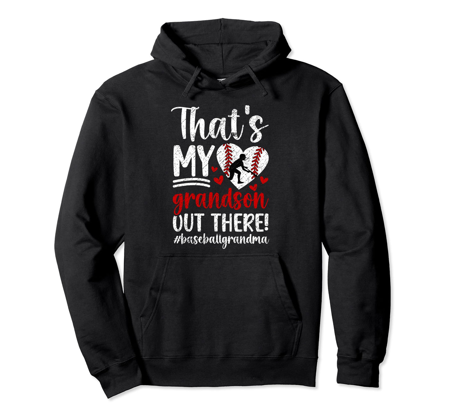 Thats My Grandson Baseball Grandma Hoodie - Minimalist Print for Adults - T-Shirt, Sweatshirt, Hoodie