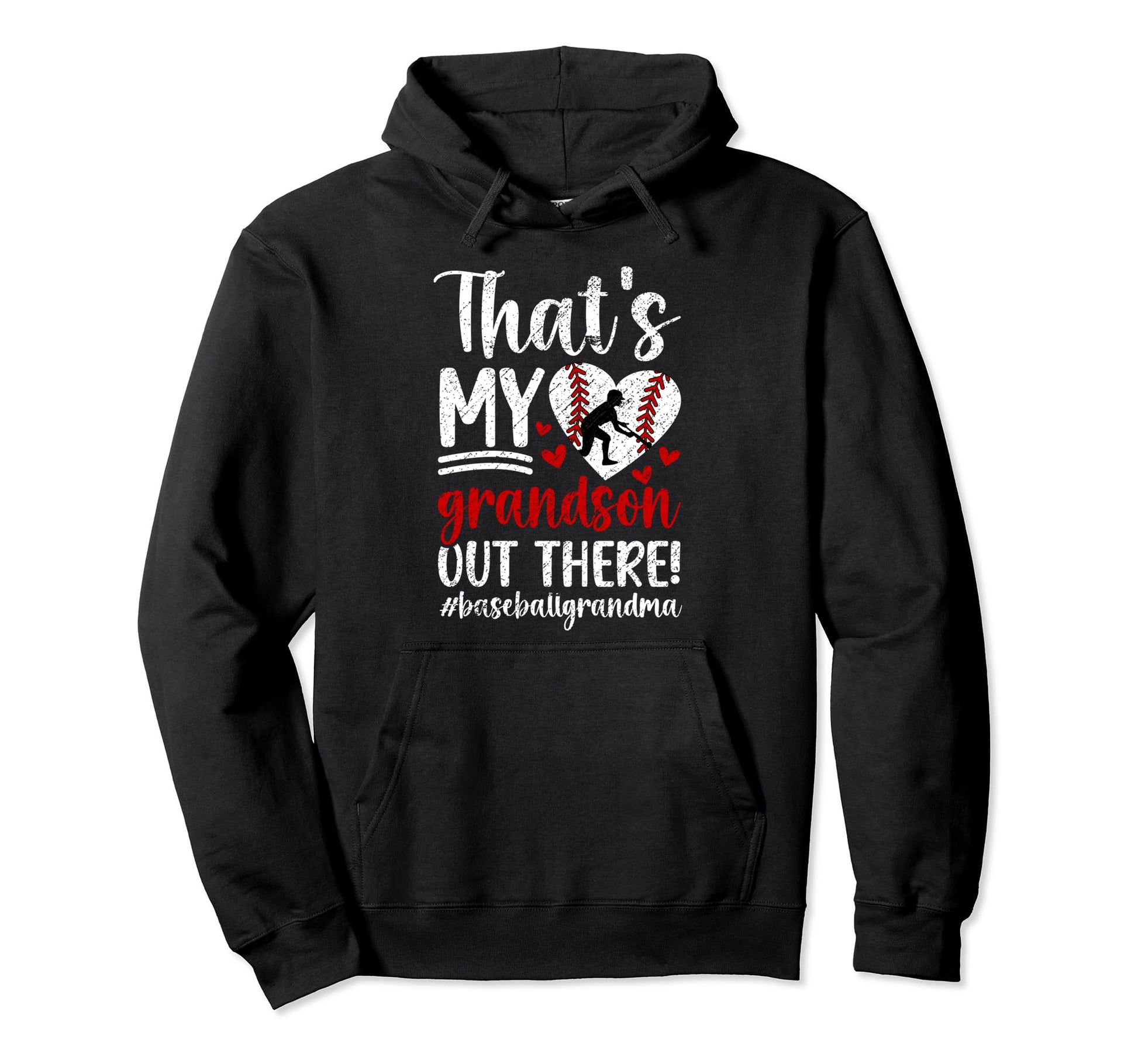 Thats My Grandson Baseball Grandma Hoodie - Minimalist Print for Adults - T-Shirt, Sweatshirt, Hoodie