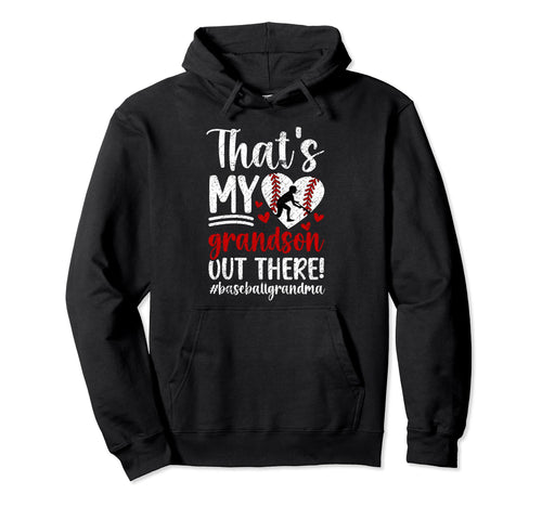Thats My Grandson Baseball Grandma Hoodie - Minimalist Print for Adults - T-Shirt, Sweatshirt, Hoodie