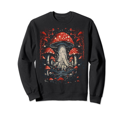 Grunge Mushroom Goth Fungi 71 Sweatshirt - Minimalist Print Unisex - T-Shirt, Sweatshirt, Hoodie