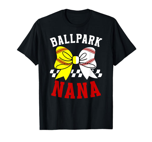 Ballpark Nana Grandma Softball T-Shirt - Aesthetic Graphic for Adults - T-Shirt, Sweatshirt, Hoodie
