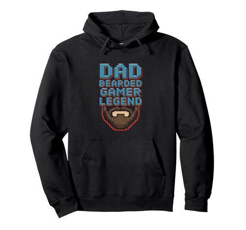 Funny Bearded Gamer Dad Gaming Dad Hoodie - Fun Novelty Design Men Women - T-Shirt, Sweatshirt, Hoodie
