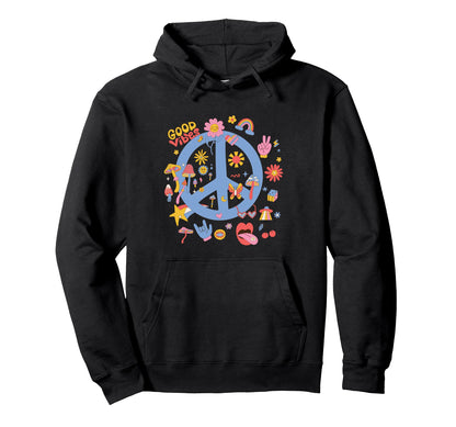 Boho Peace Sign Hoodie - Graphic Print for Adults - T-Shirt, Sweatshirt, Hoodie