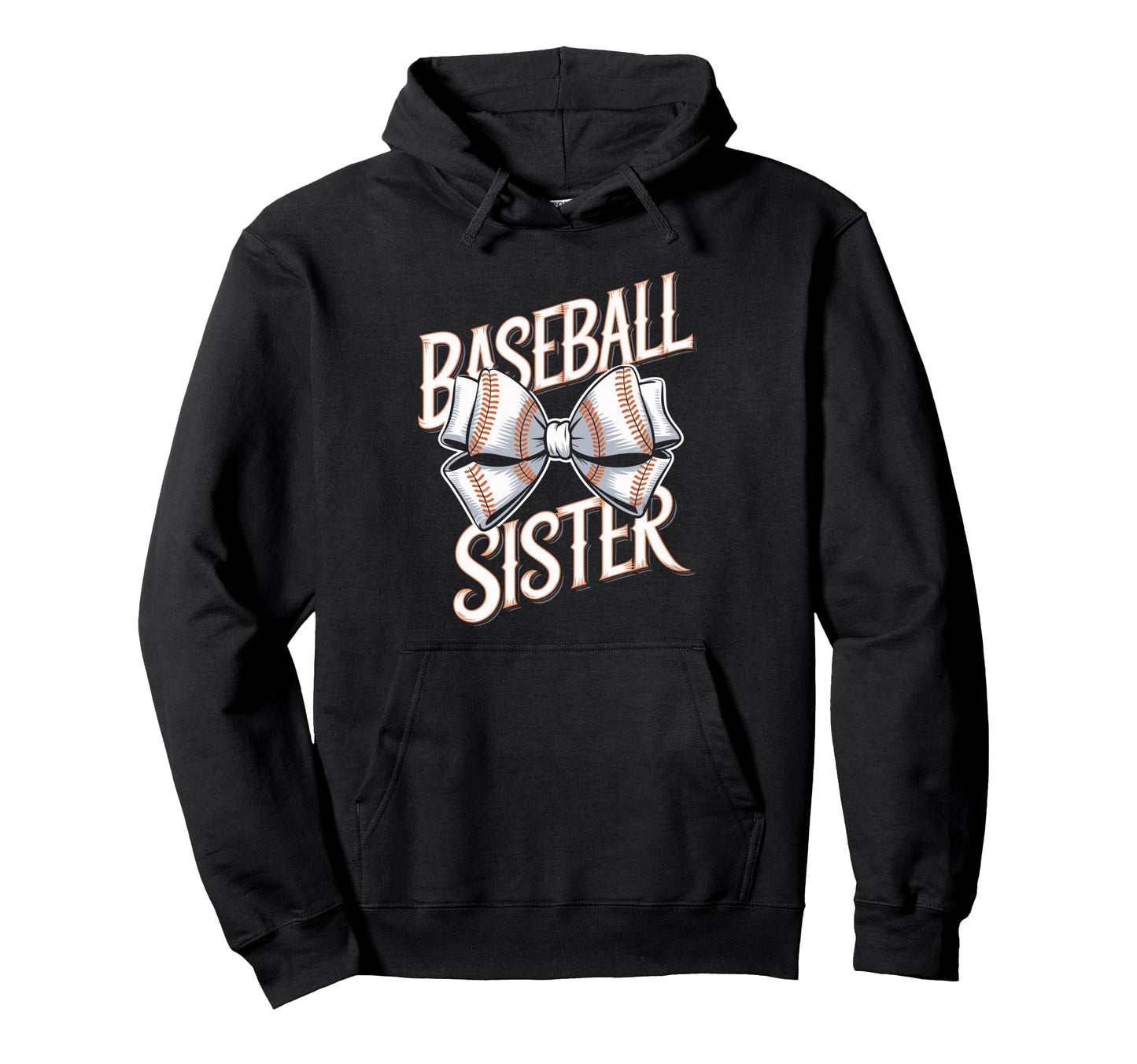 Baseball Sister Bow Sports Hoodie - Fun Novelty Design Unisex - T-Shirt, Sweatshirt, Hoodie