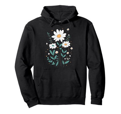 Wildflowers Flowers Pattern Summer Hoodie - Aesthetic Graphic Unisex - T-Shirt, Sweatshirt, Hoodie